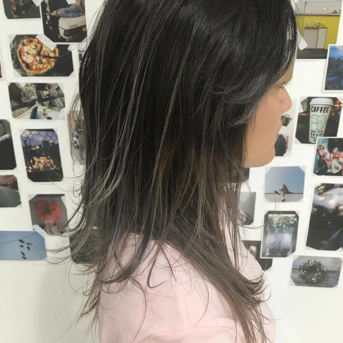 ミディアム カラー ブリーチ グラデーションカラー イシマル ナオヤのヘアスタイル