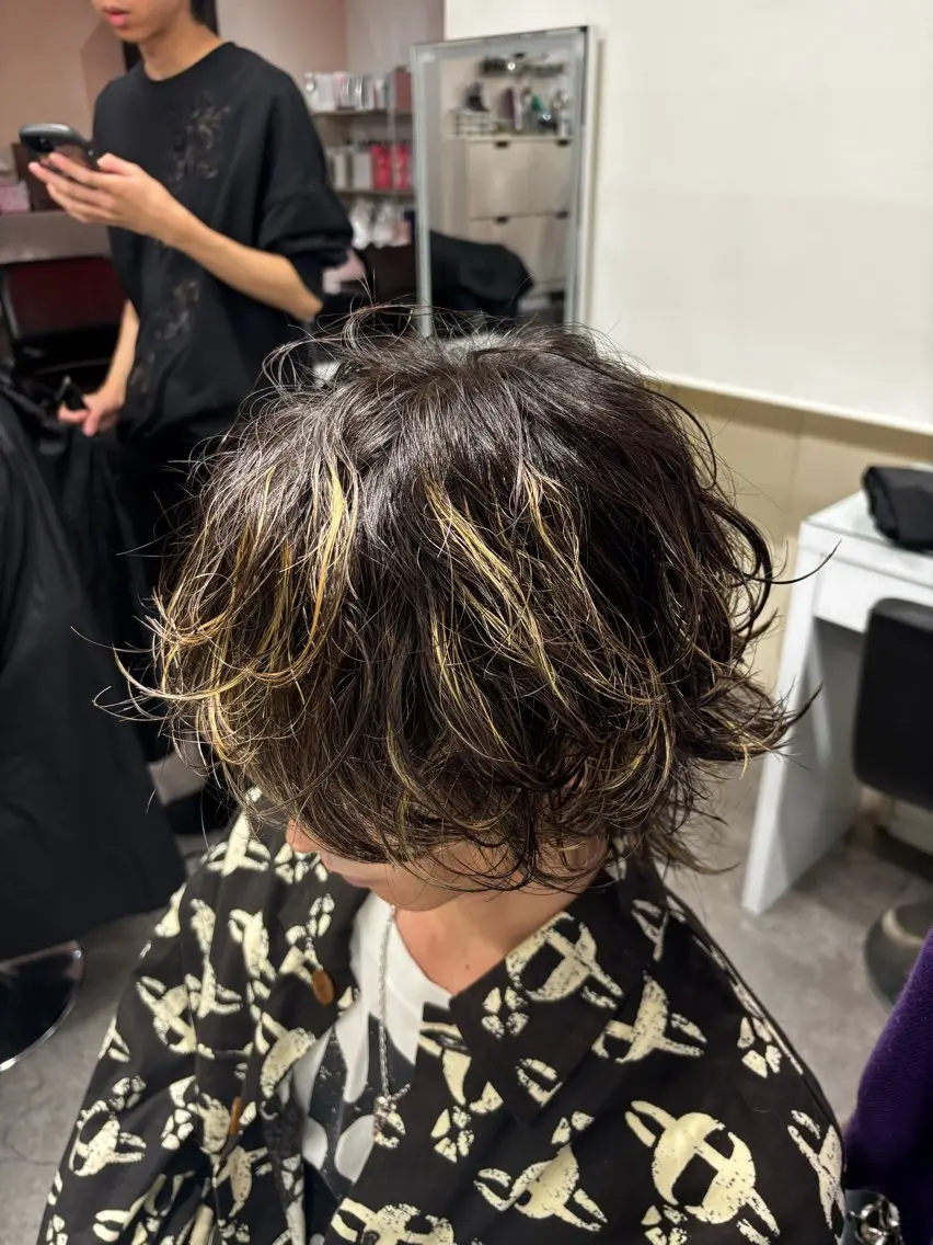パーマ メンズ カット パーマ メンズ特化✨️ 韓国風パーマ🔥一八のヘアスタイル