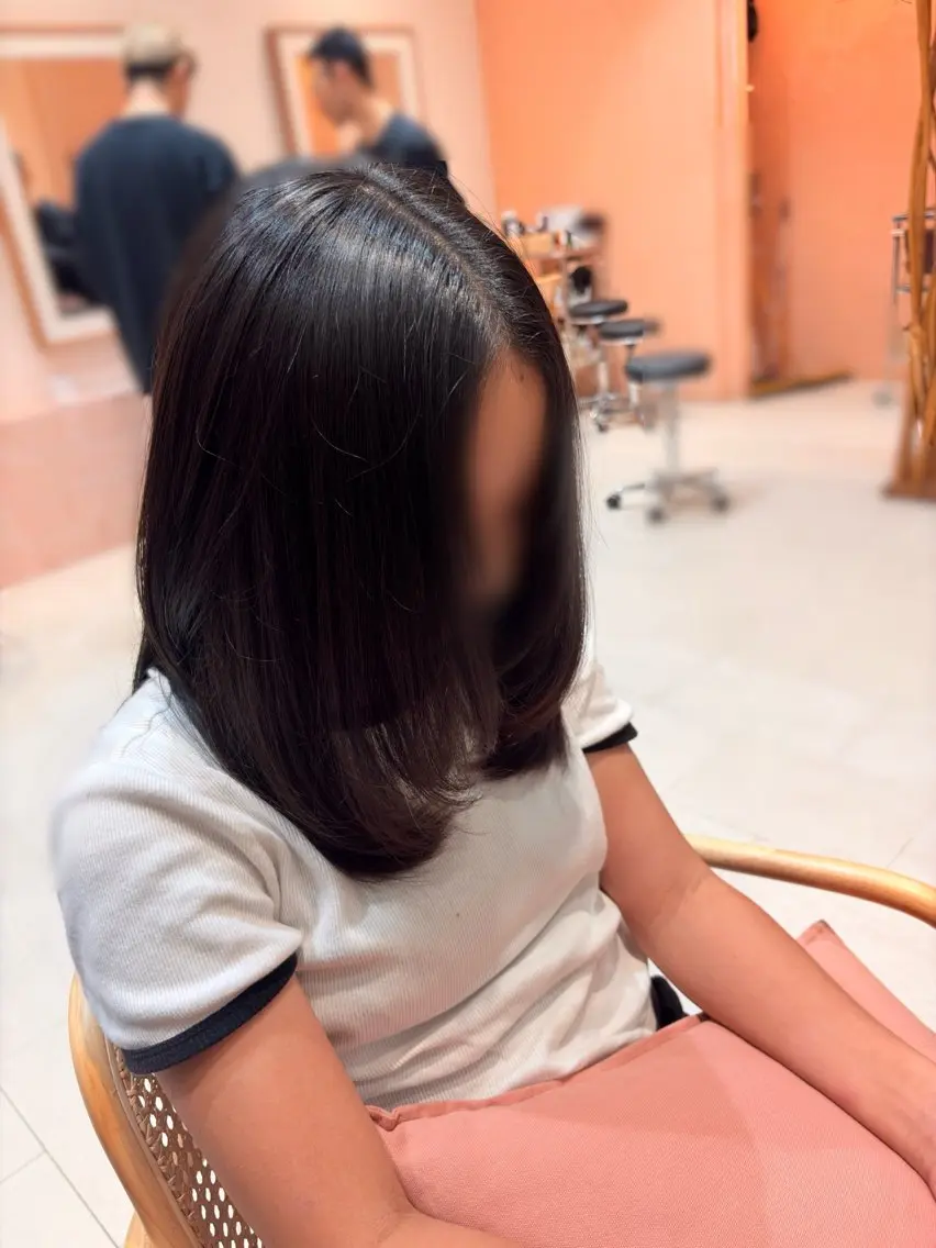 ロング 顔周りカット 縮毛矯正 カラーモデル募集中/ ともみのヘアスタイル
