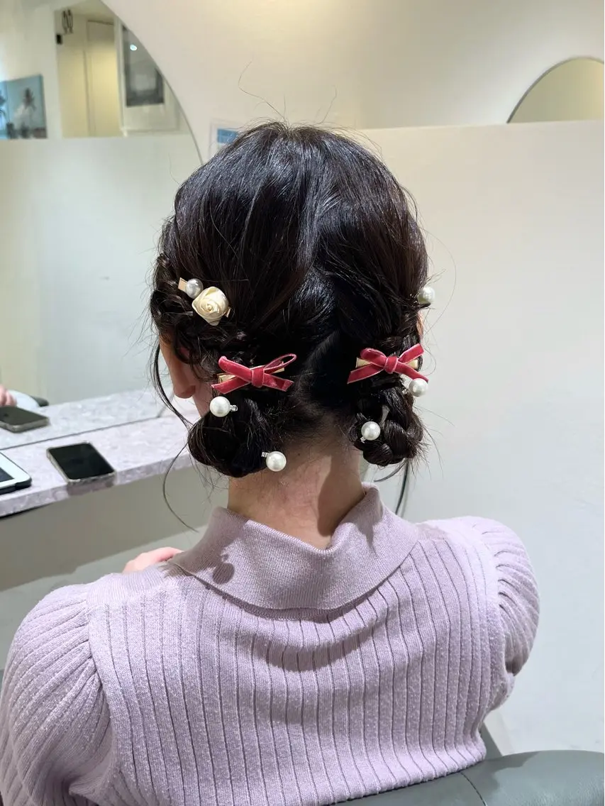 ヘアアレンジ お団子ヘア ヘアセット YUUMI /堀江美容室のヘアスタイル