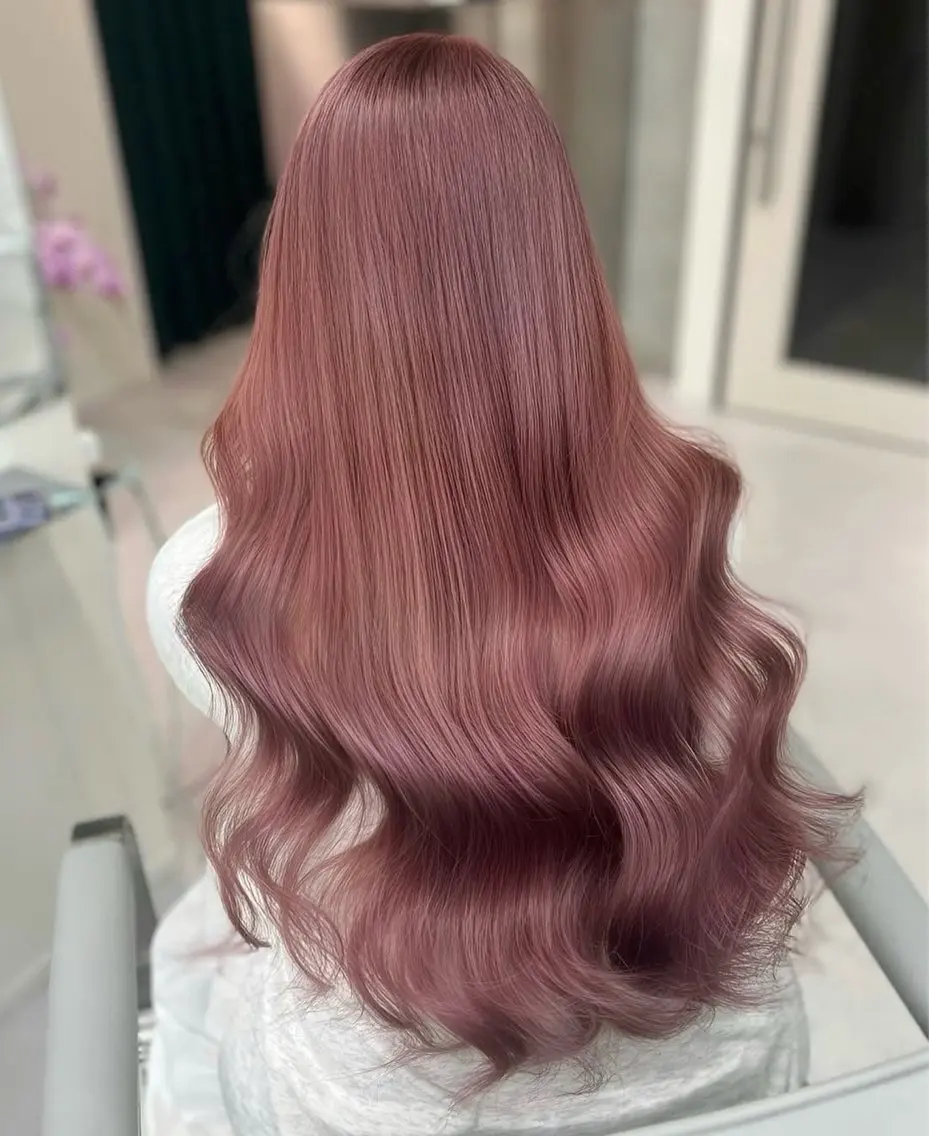 ロング ヘアカラー 🎀透明感🎀／モテ 🤎ྀི／若葉のヘアスタイル