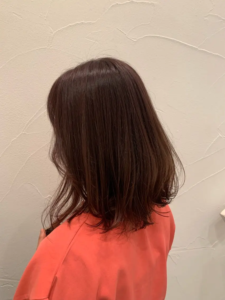 ミディアム カラー ヘアアレンジ カット ヘアカラー トリートメント ミドウチ アヤカのヘアスタイル