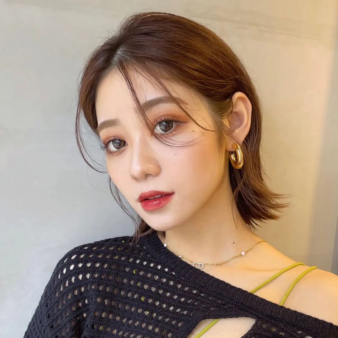 ミディアム カラー カット ヘアカラー トリートメント Aster 店長 れおんのヘアスタイル