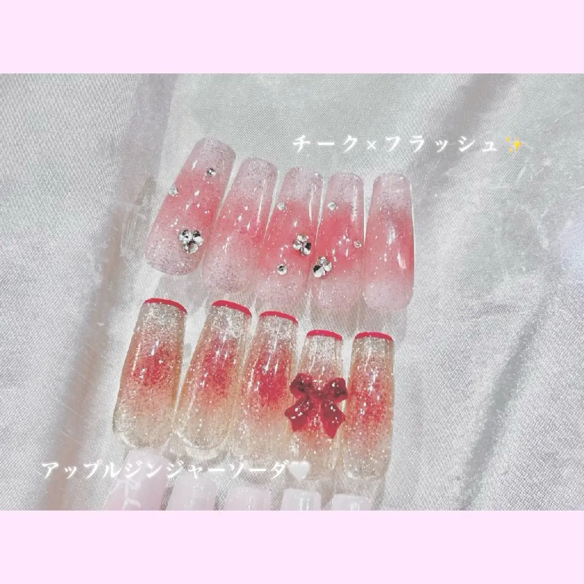 ネイル チークネイル ハンドネイル ネイルサロン ラビューズのネイルデザイン