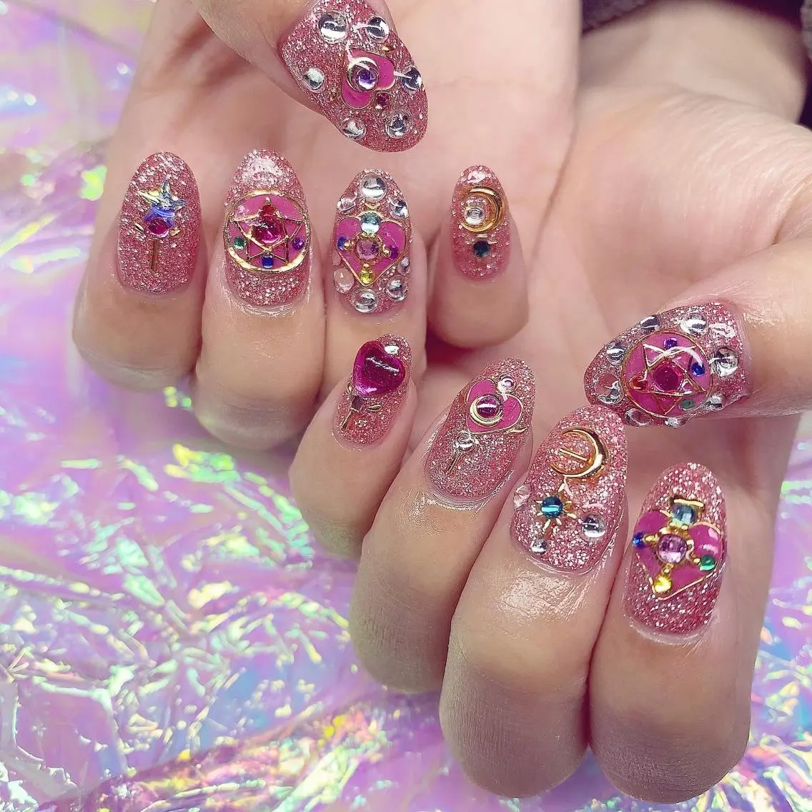 ネイル 渋谷／チップ長さ出し 👑アプレgel-xのネイルデザイン