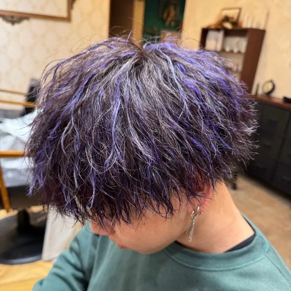 カラー パーマ メンズ メンズメッシュ メンズパーマ メッシュ カット ヘアカラー パーマ 松ヶ迫 珠里のヘアスタイル