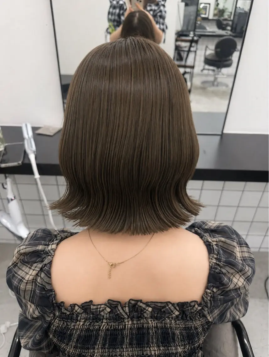 カラー ベージュカラー オリーブベージュ ヘアカラー まお🎀 JILLSTUDIOのヘアスタイル