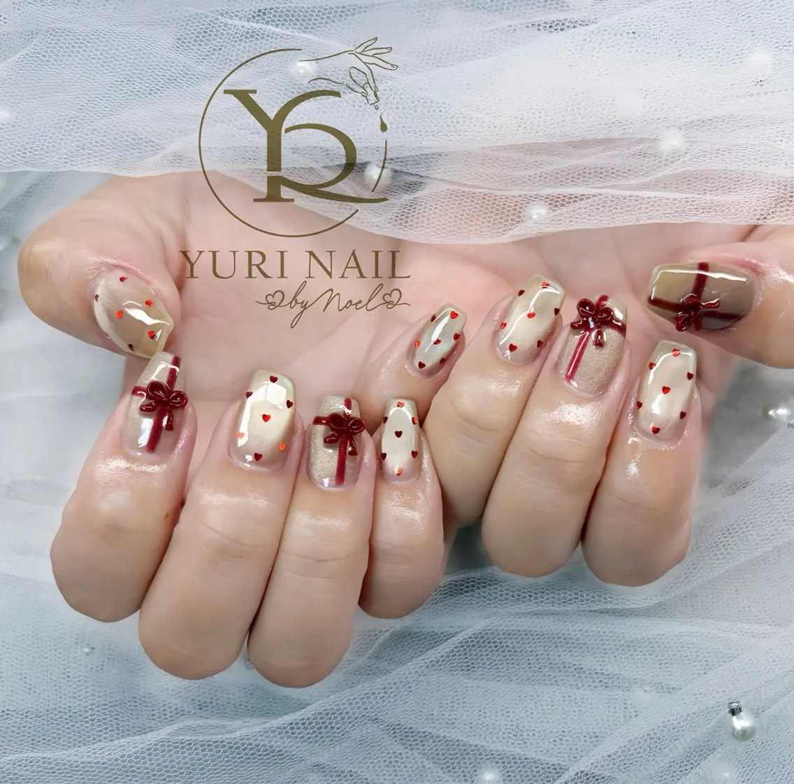ネイル チークネイル フットネイル グラデーション 韓国ネイル 持ち込み ハンドネイル フットネイル ハンドケア YURI Nail NARITAのネイルデザイン