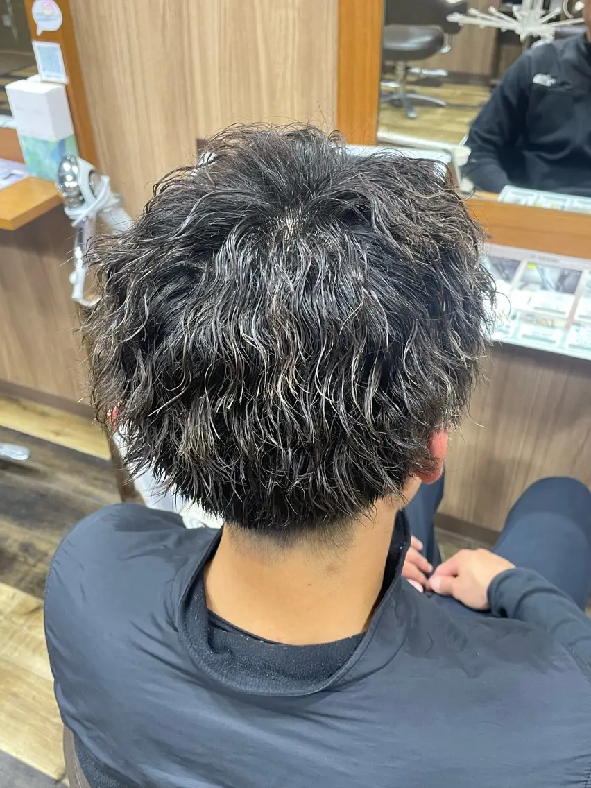 ショート パーマ メンズ カット パーマ 山際勇策 /岐阜美容師のヘアスタイル