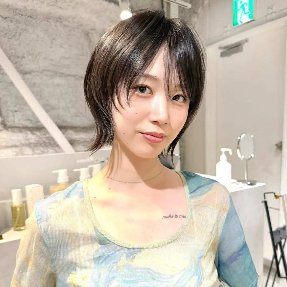 ショート カット ヘアカラー 骨格診断で絶対可愛い ✨丸みショート✨凌弥のヘアスタイル