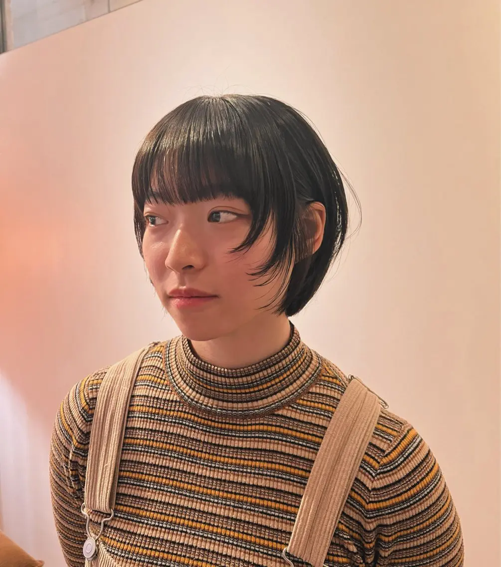 ショート ショートボブ ボブ 顔まわりレイヤー 顔周りカット レイヤーカット RINKA.まつパ/ LED可/マツエクのマツエク・マツパデザイン