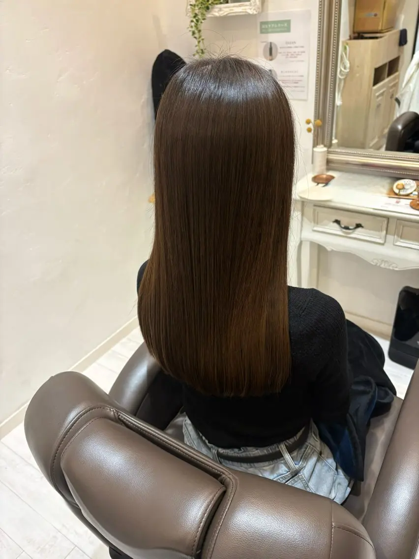 ロング 髪質改善 縮毛矯正 トリートメント 艶髪/髪質改善‎🤍 原田真心🫧のヘアスタイル