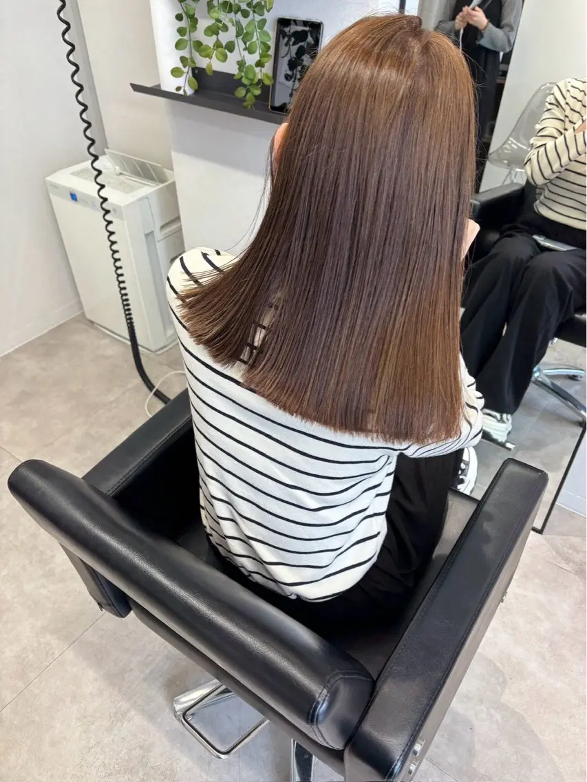 ロング カット 縮毛矯正 umu. :)chisakiのヘアスタイル