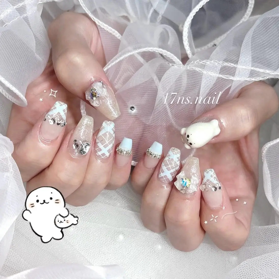 ネイル アートネイル ジェルネイル 持ち込み ソフトジェル ˚✧NanAsE🍥 横浜ネイリスト⁺✧༚のネイルデザイン