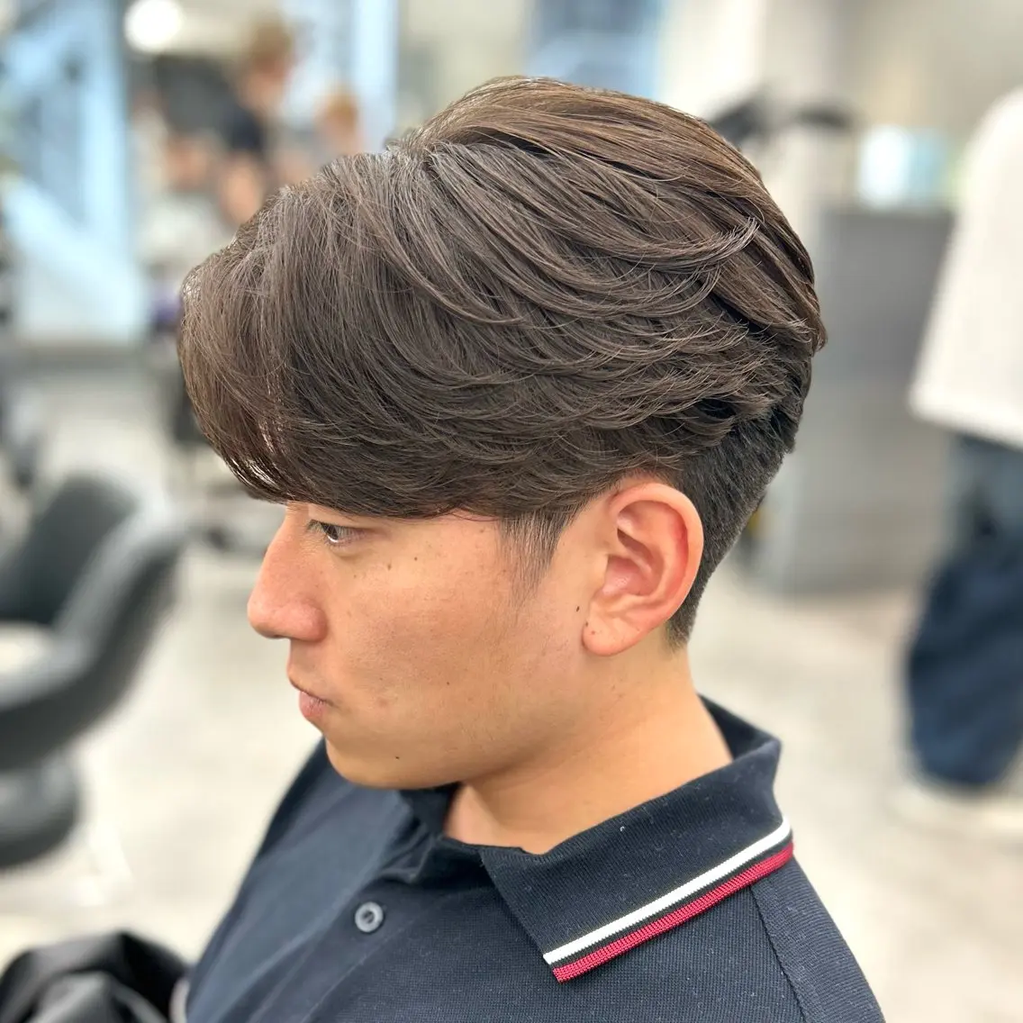 ショート パーマ メンズ フェザーパーマ メンズパーマ カット パーマ 韓国ヘア🇰🇷 メンズパーマ/つかさのヘアスタイル