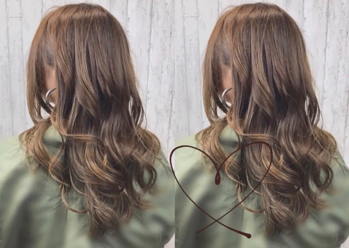 ロング カラー ベージュカラー ハイライトカラー ハイライト カット ヘアカラー トリートメント 田中 あかねのヘアスタイル