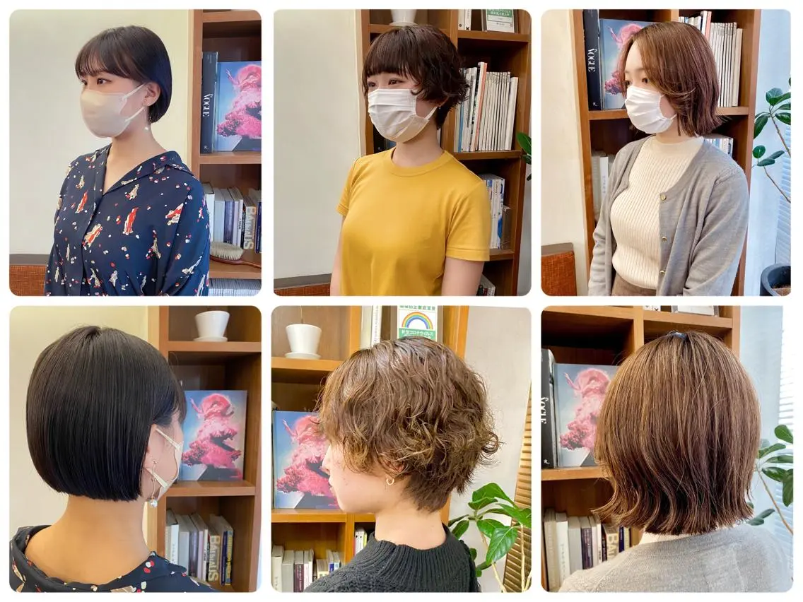 ショート カラー 似合わせレイヤー/ ケアパーマ/高倉のヘアスタイル