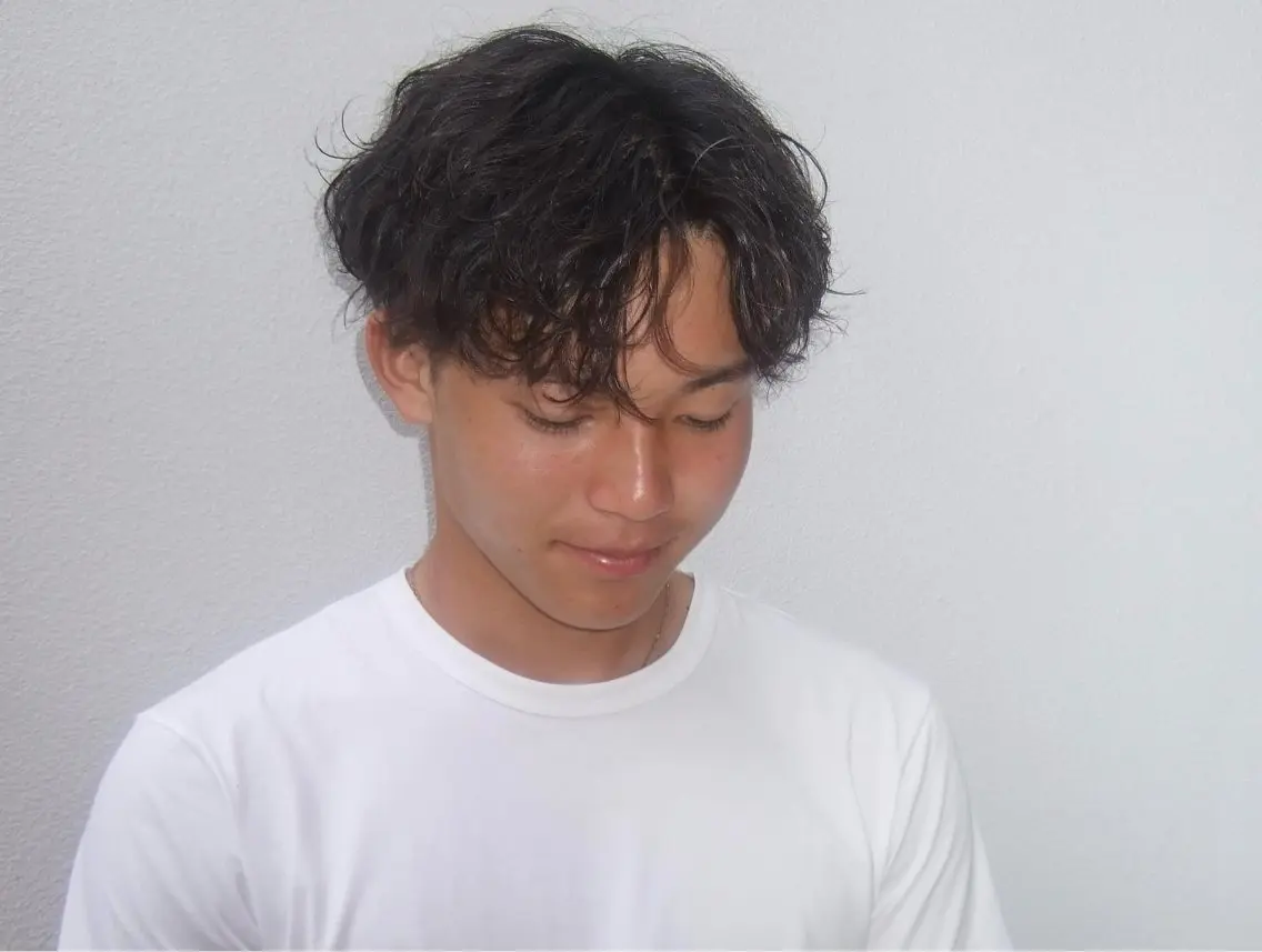 パーマ メンズ パーマ 柴田 愛奈のヘアスタイル