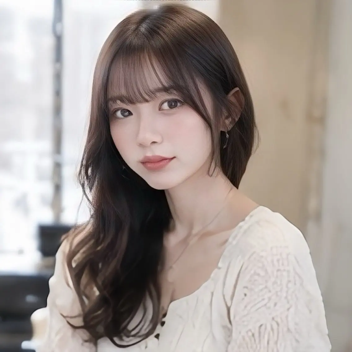 ロング カット レイヤー/顔まわり /縮毛矯正/おばかんのヘアスタイル