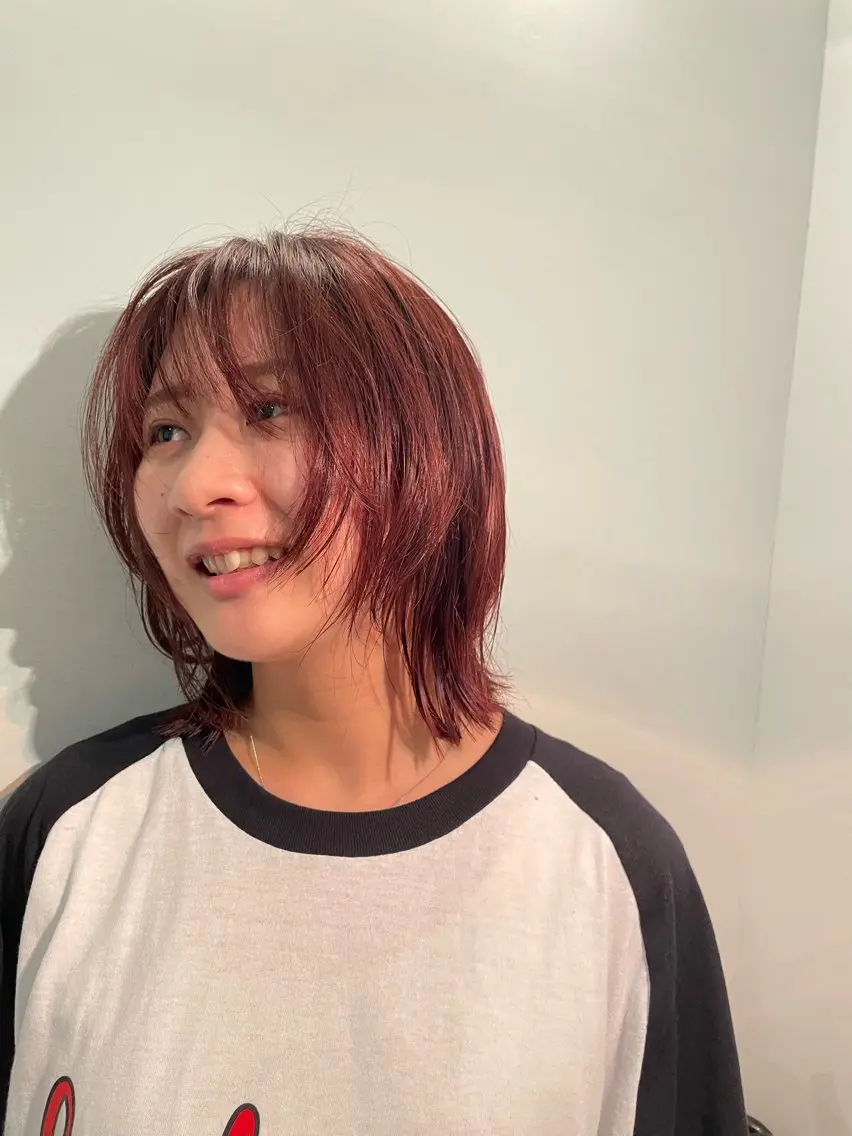ミディアム レイヤーカット 小顔カット くびれミディアム/似 合わせ/鎌倉/edAのヘアスタイル