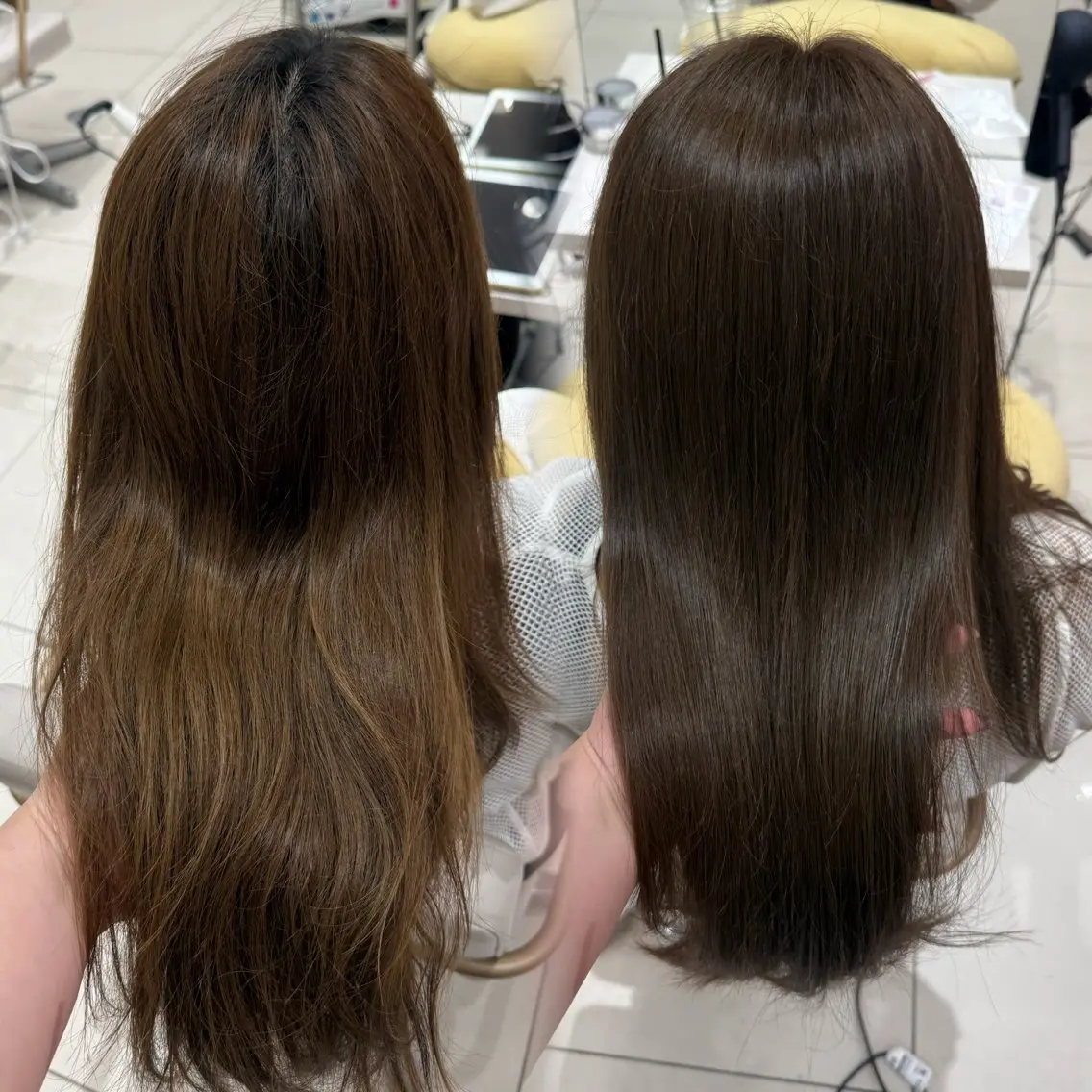 ロング カラー ヘアカラー トリートメント 内田 志乃のヘアスタイル