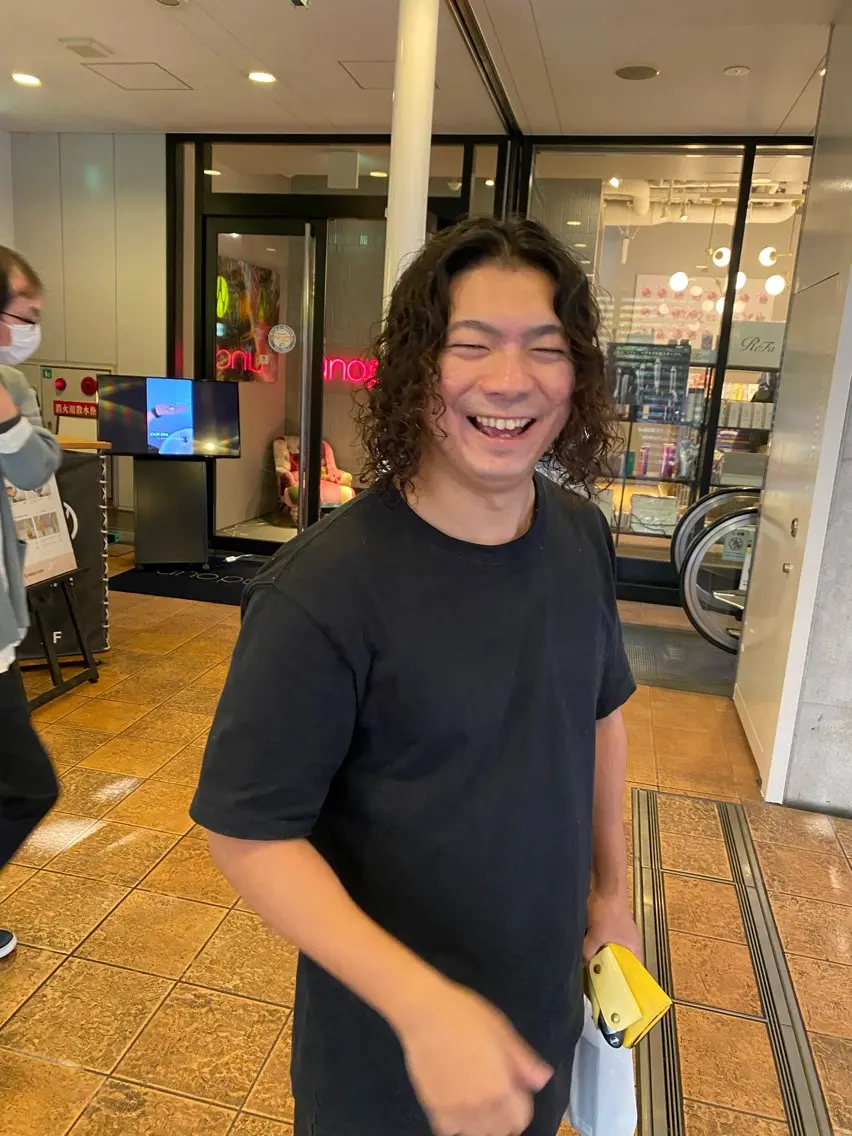 ロング パーマ メンズ unopulir 景山 凌のヘアスタイル