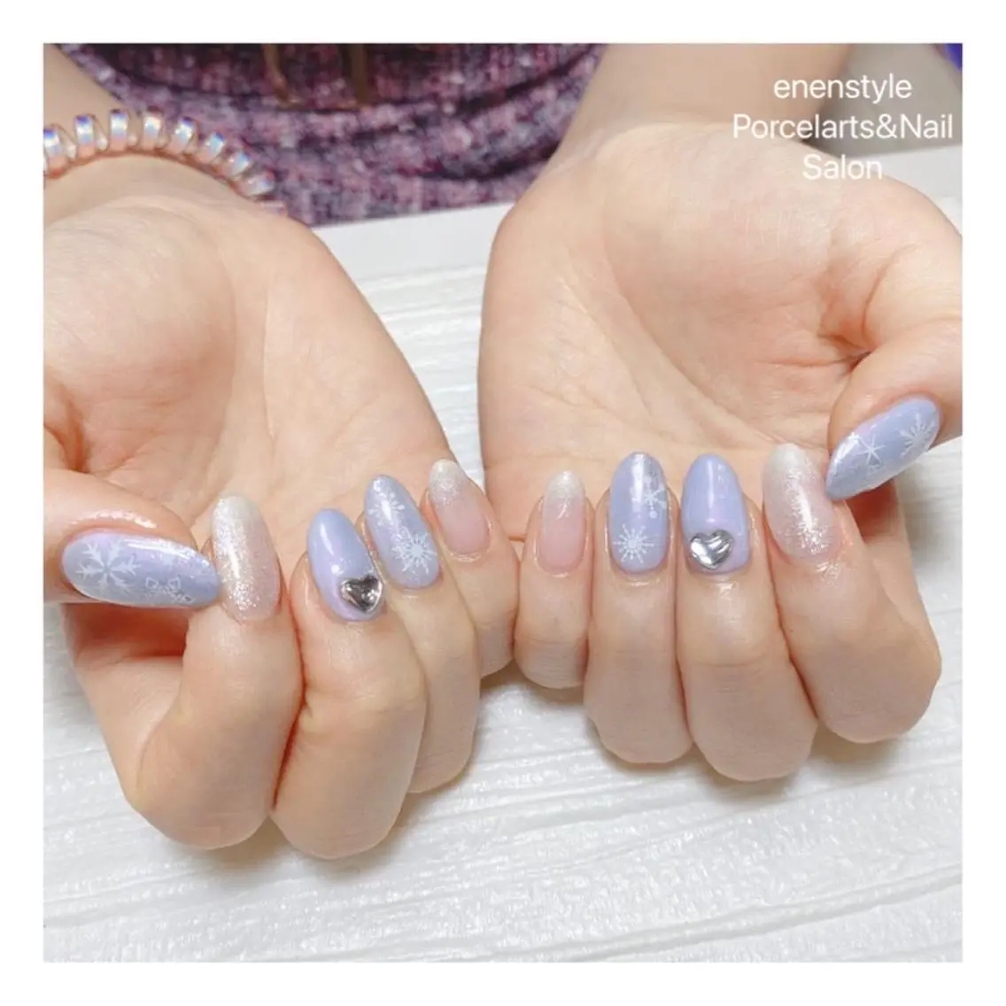 ミディアム ネイル ハンドネイル 🐾enen style 🐾のネイルデザイン