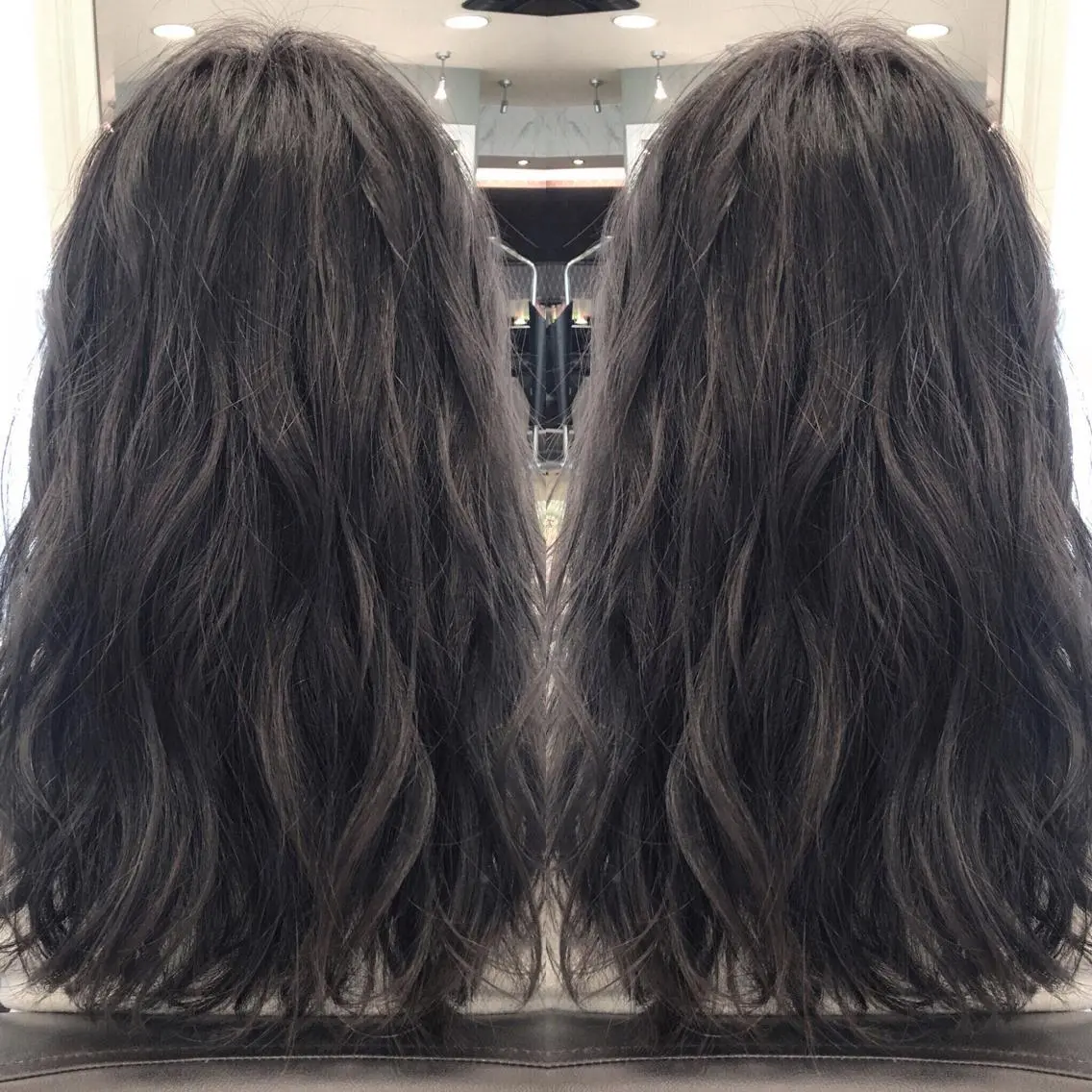セミロング カラー box mico. mutsumiのヘアスタイル