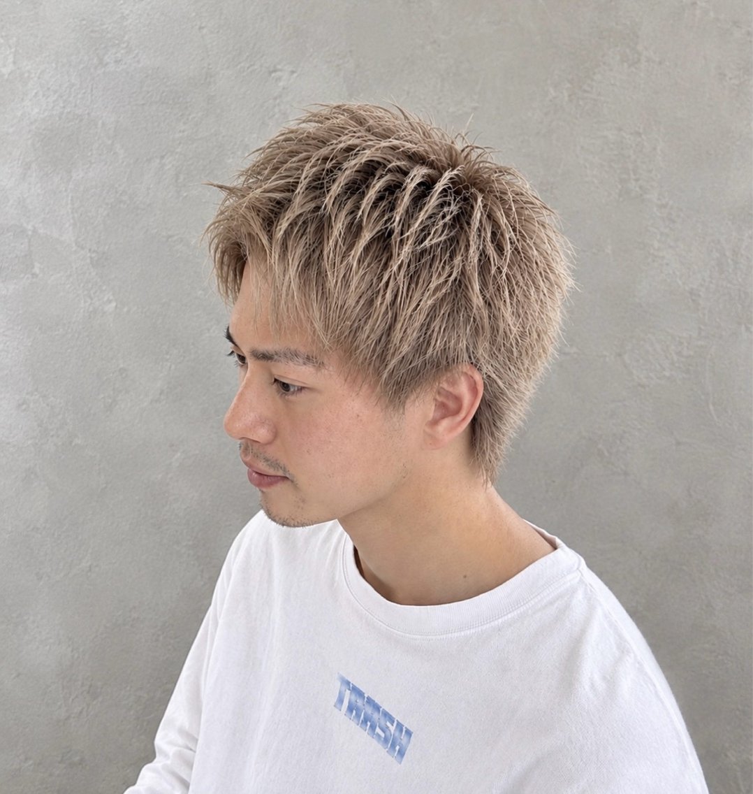 ショート カラー メンズ カット ヘアカラー 艶髪カラー/髪質改善 細貝 舞利のヘアスタイル
