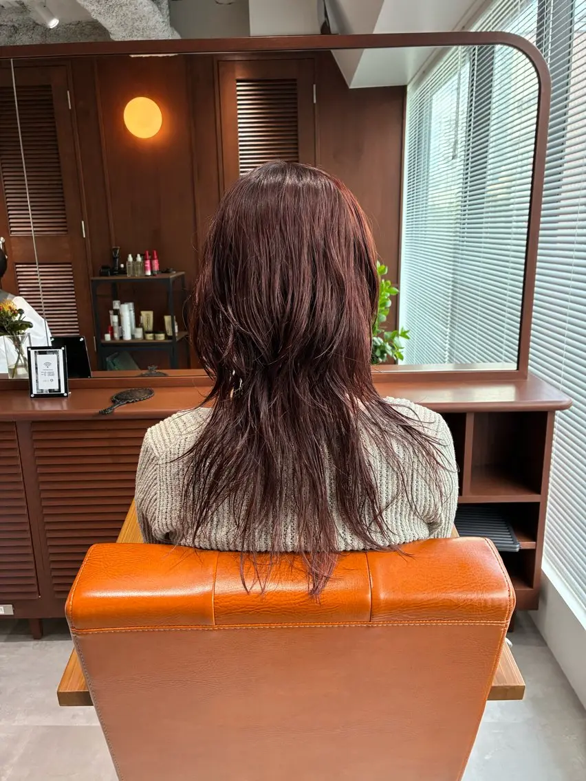 ミディアム カラー パーマ ヘアアレンジ 💟似合わせカットカ ラーMizuki🐕のヘアスタイル