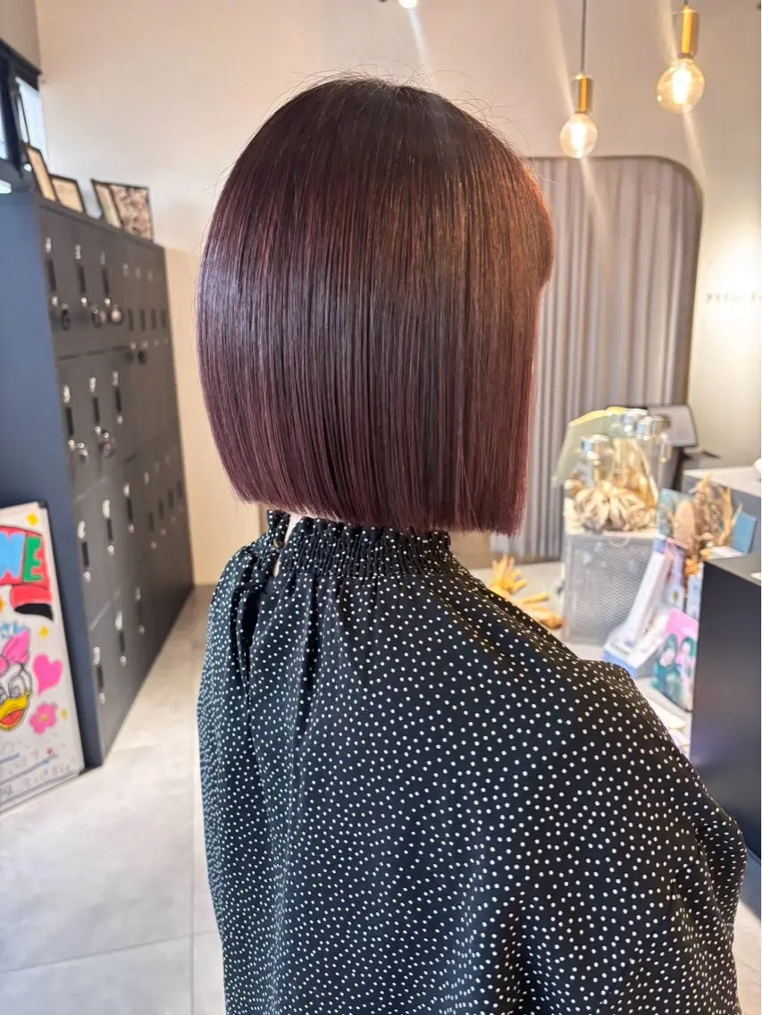 ショート カラー ブラウンカラー ピンクカラー ピンクブラウン ヘアカラー HINA✂️🩵 刈谷三河安城のヘアスタイル