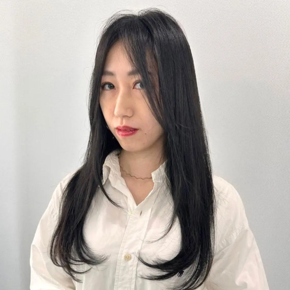 ロング レイヤーカット ロング シースルーバング ❇️安達 優心❇️ レイヤー/艶髪特化のヘアスタイル