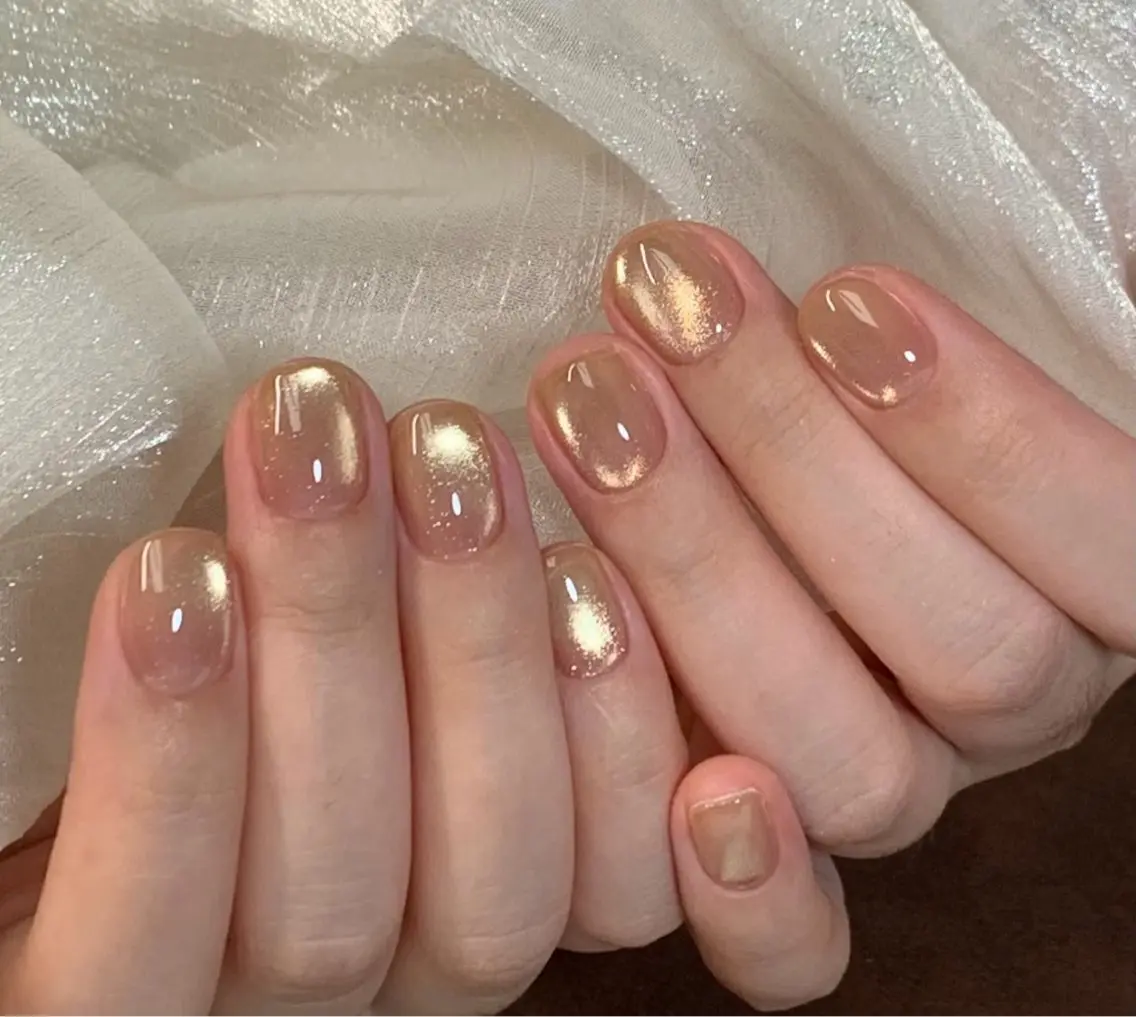 メンズ ネイル メンズ韓国風 オーロラネイル チークネイル 長さ出し フレンチネイル ハンドネイル ハンドケア NEW NAIL 池袋のネイルデザイン