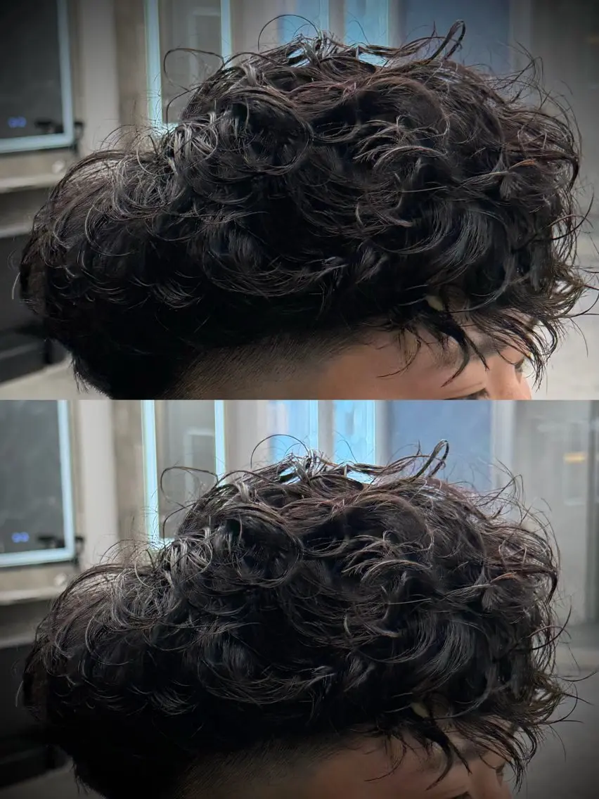 ショート メンズ スペインカール センターパート指名 No.1／カヅキのヘアスタイル