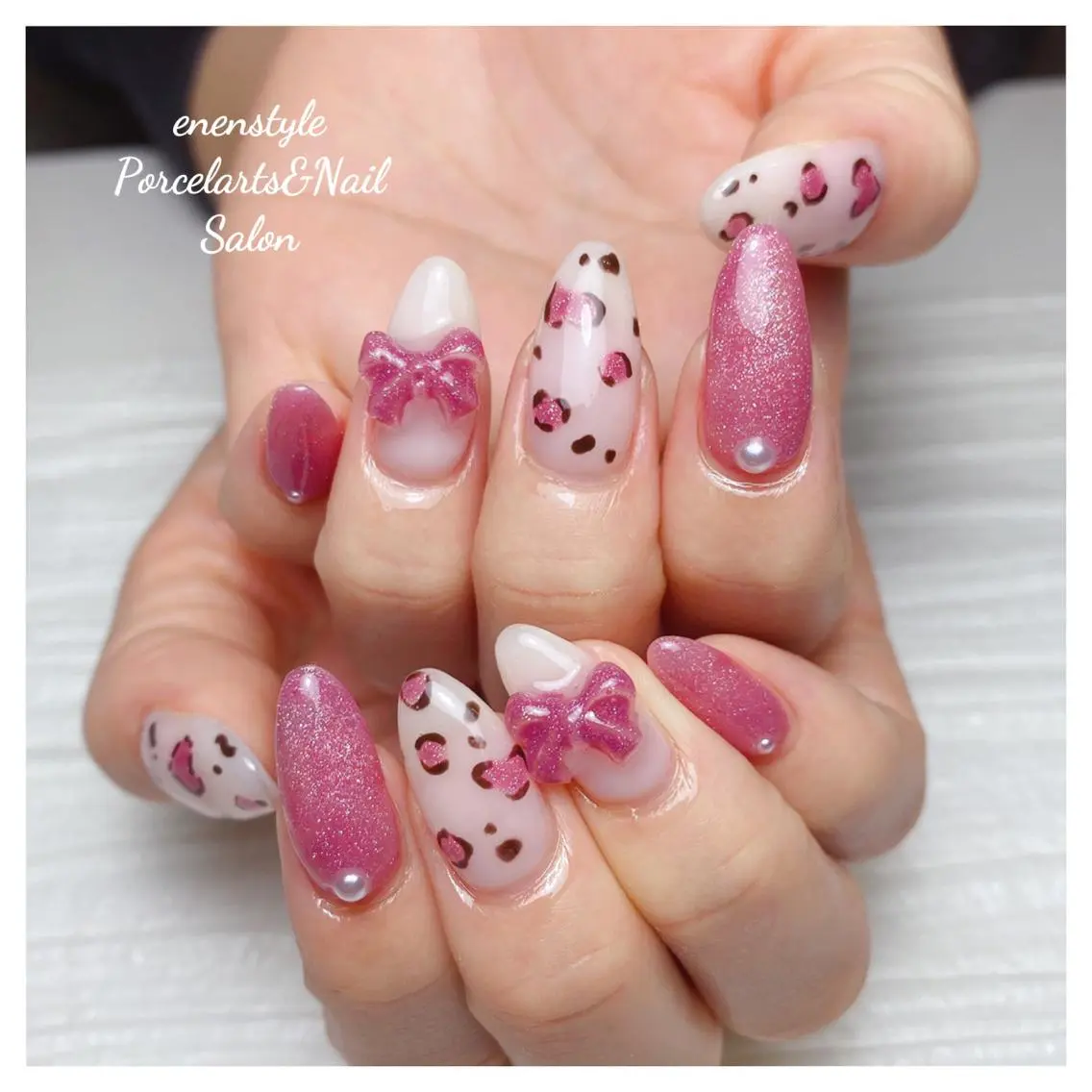 ミディアム ネイル 🐾enen style 🐾のネイルデザイン