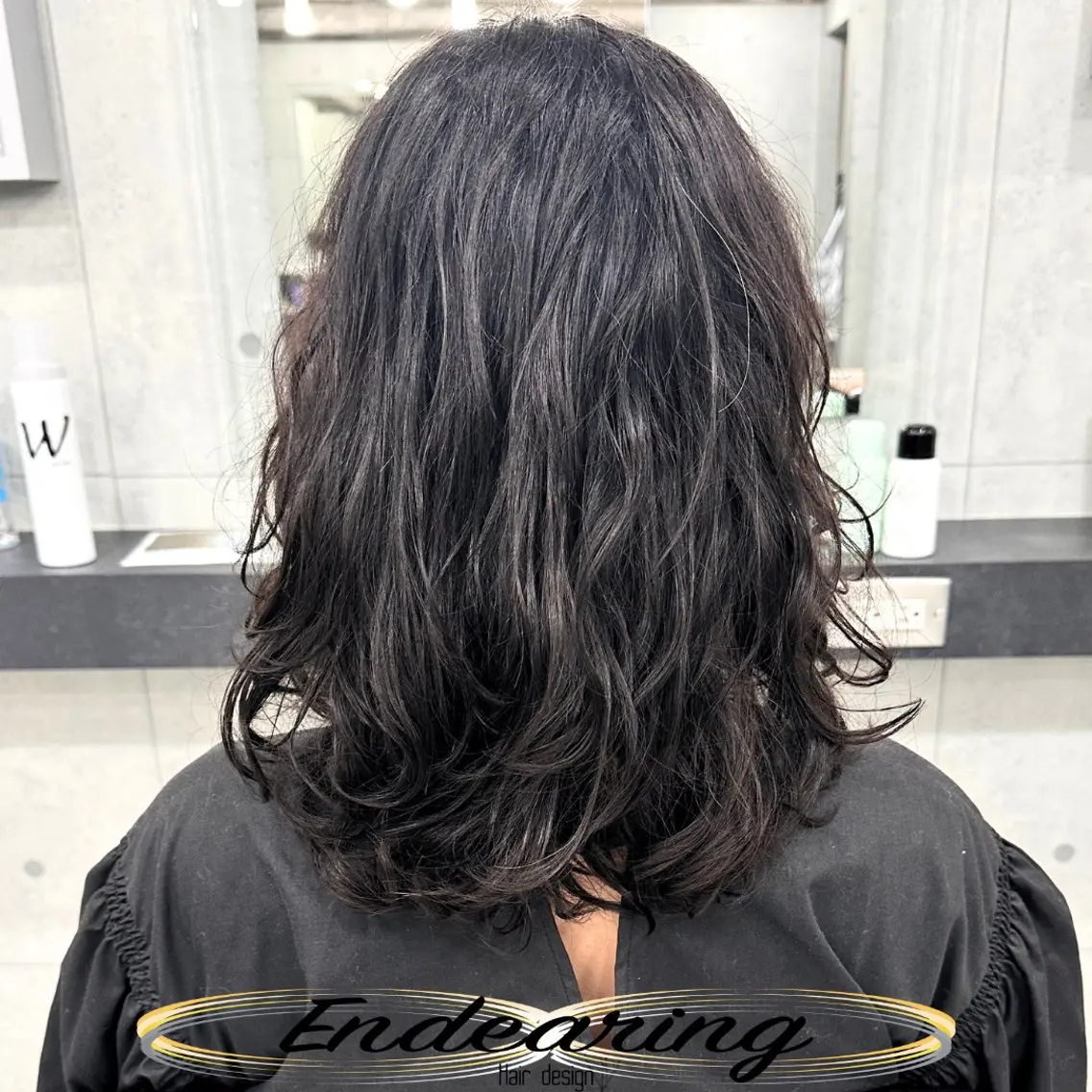 セミロング セミロングパーマ レイヤーカット カット パーマ Endearing 銀座/レイヤーカットのヘアスタイル