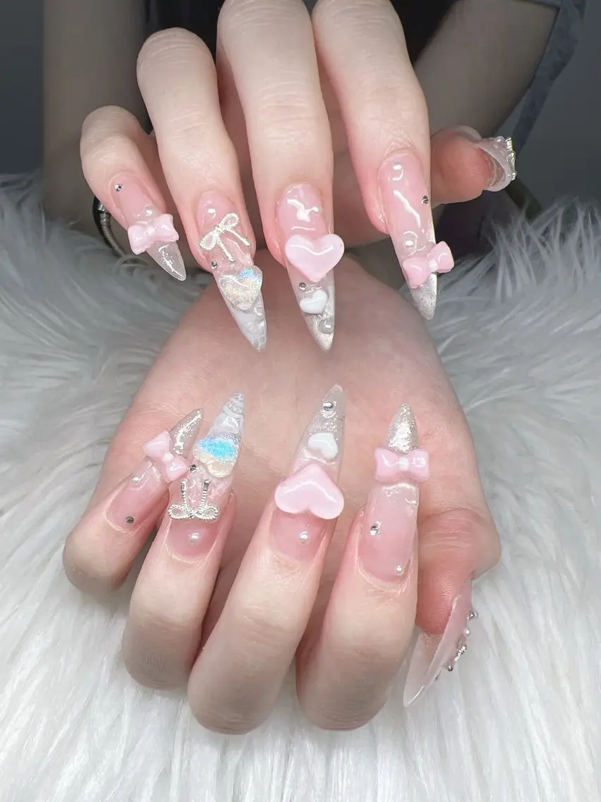 ネイル ハンドネイル Lee Nails チップ長さだし専門店のネイルデザイン