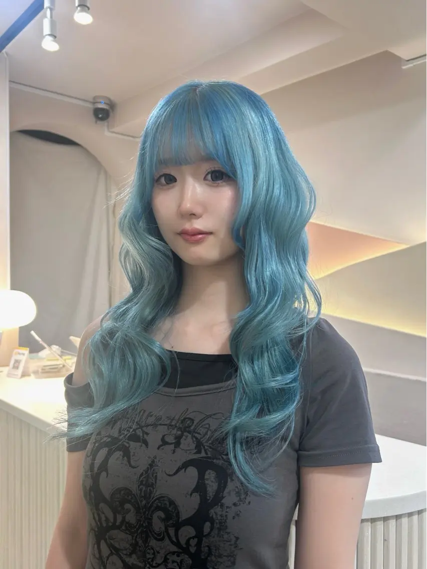 ロング 韓国風ヘア ヘアカラー sana 韓国ヘア🌿のヘアスタイル