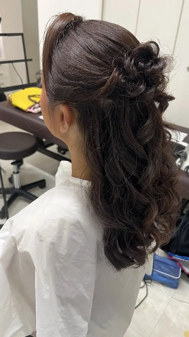 セミロング ヘアメイク/着付け AYAKAのヘアスタイル