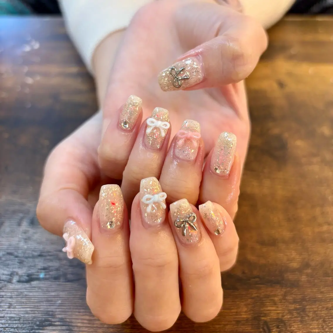 ネイル リボン ueki junのネイルデザイン