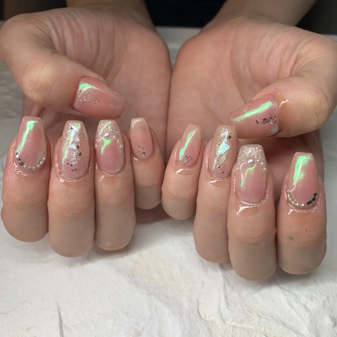 ネイル ジェルネイル ロングネイル スカルプネイル ネイルチップ ワンホンネイル happiness nailのネイルデザイン