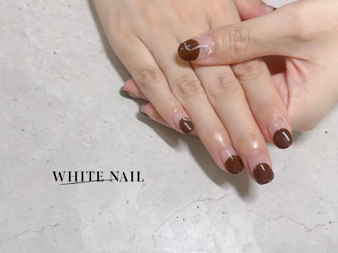 ネイル フレンチネイル ハンドネイル WHITE NAIL ホワイトネイルのネイルデザイン