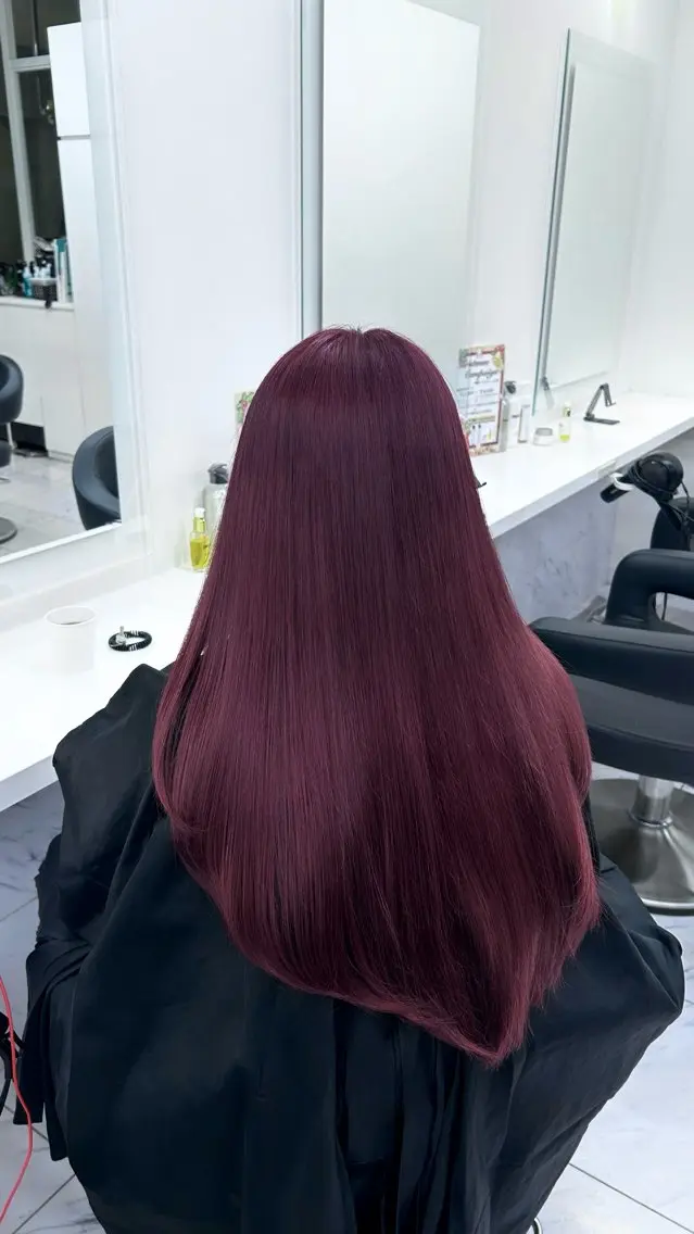 セミロング カラー ヘアアレンジ レイヤーカット ヘアカラー トリートメント ヘアセット 💎韓国/ レイヤー カット/ 暖色🫧のヘアスタイル