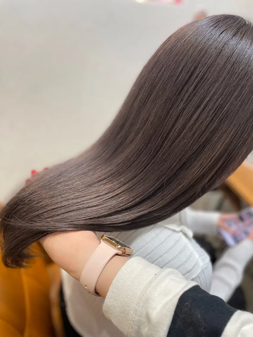 ロング カラー カット ヘアカラー トリートメント 【完全個室】髪質改善 暖色カラー/山崎唯奈のヘアスタイル