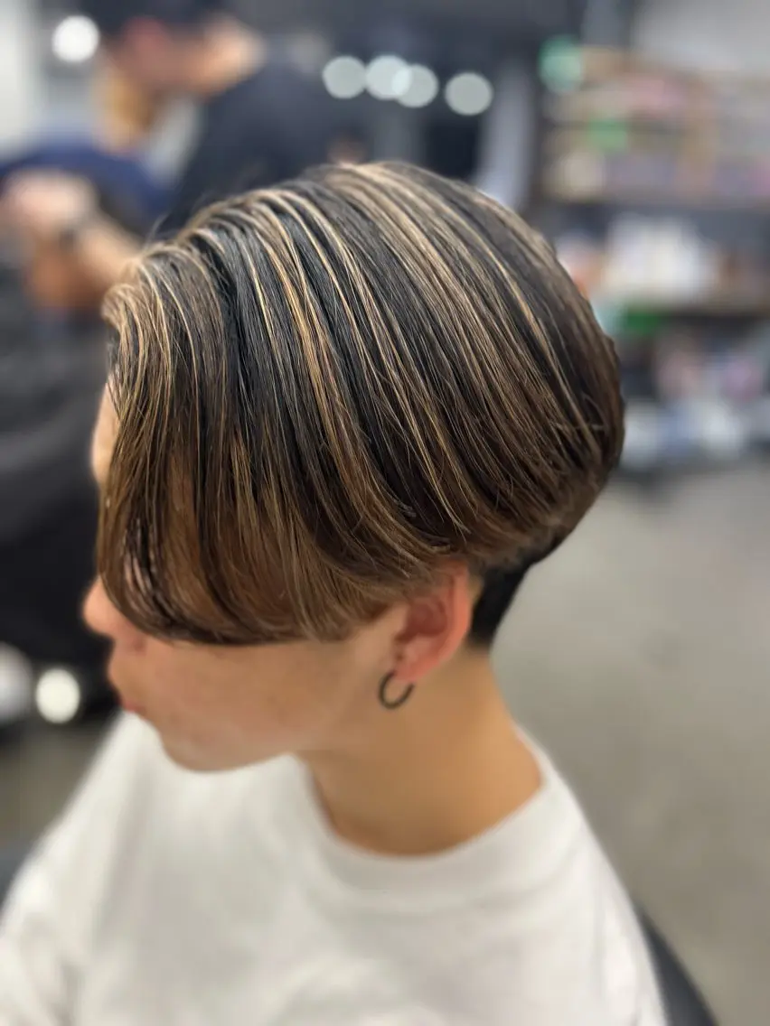 ショート カラー メンズ メンズバレイヤージュ バレイヤージュ レイヤーカット N/デザインカラー 🌿ナギのヘアスタイル