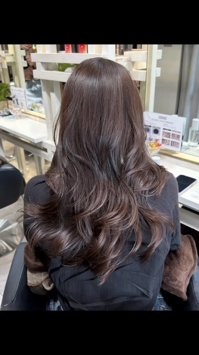ロング カット ヘアカラー 恵比寿韓国レイヤー× 艶透明感カラー大場のヘアスタイル