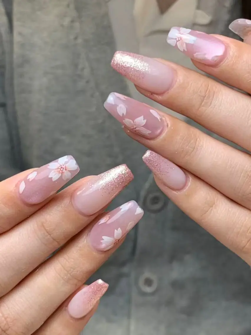ネイル 長さ出し 春ネイル ネイルチップ Amina nail salonのネイルデザイン