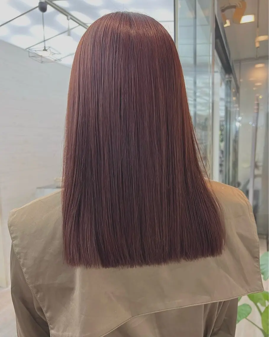 セミロング カラー hachiyama rinaのヘアスタイル