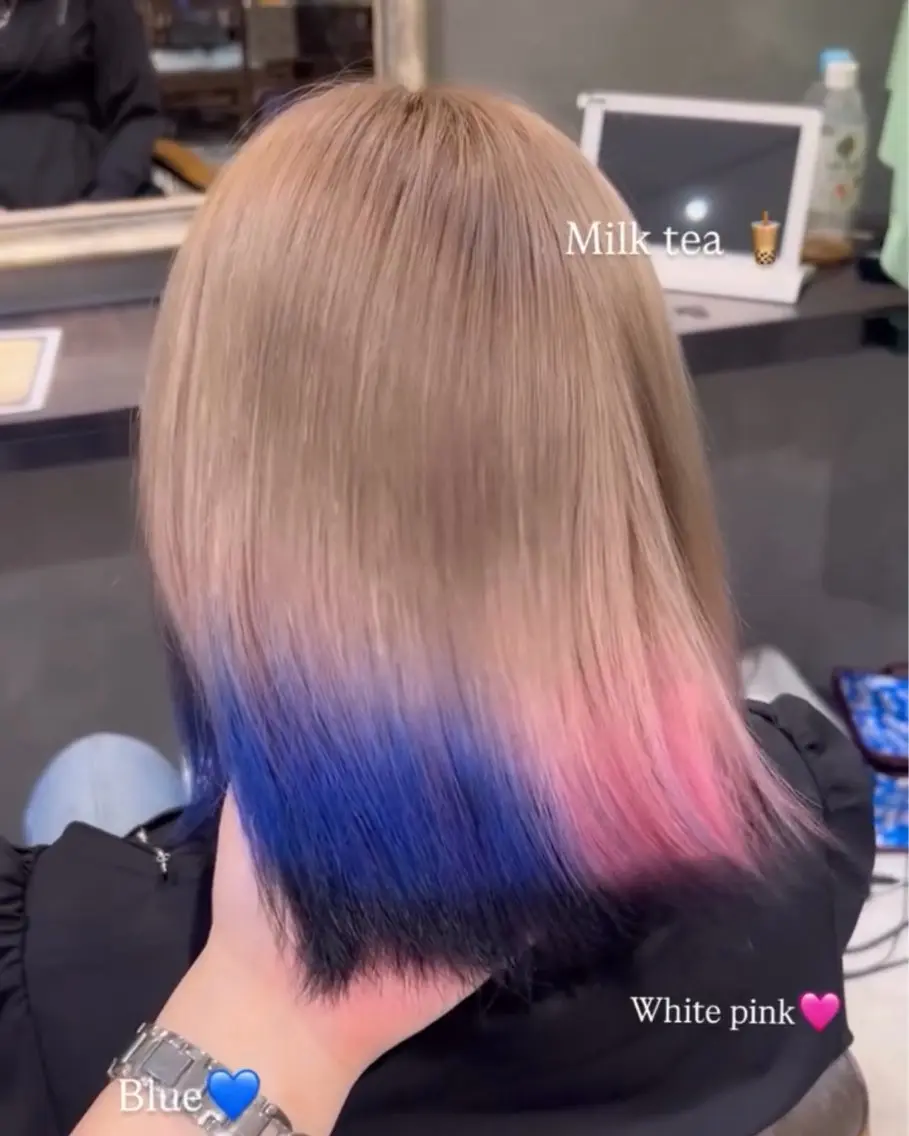 ショート カラー カット ヘアカラー ハイトーン、カラー 特化⟡.·すわ☁️のヘアスタイル