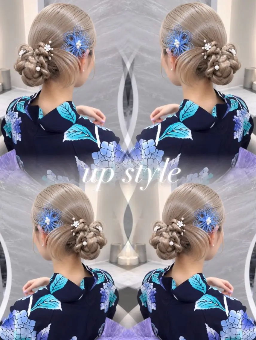 セミロング カラー ヘアアレンジ 黒髪 ブルーカラー ブルーブラック 透明感カラー グレージュ ヘアセット 🖤kana韓国ヘア 艶髪カラー特化🖤のヘアスタイル